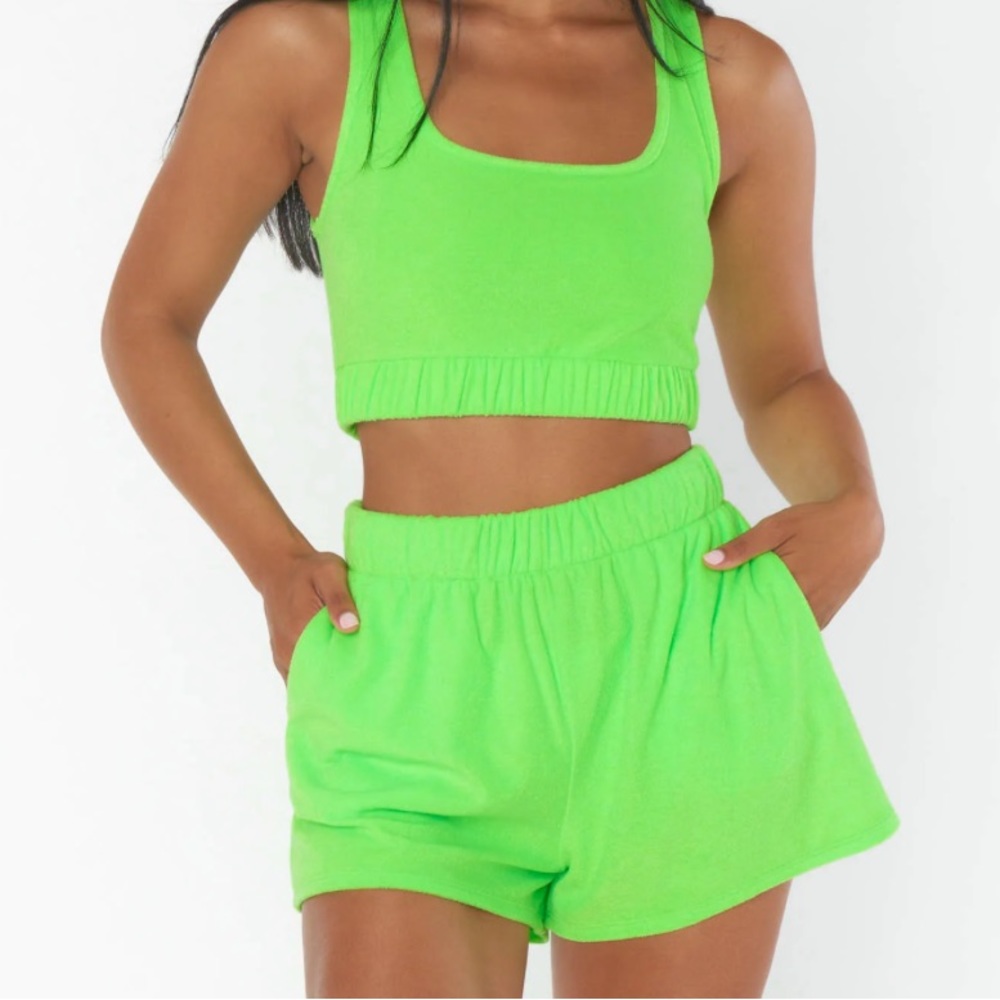 Hendrix Shorts ~ Neon Green Terry size small NTW